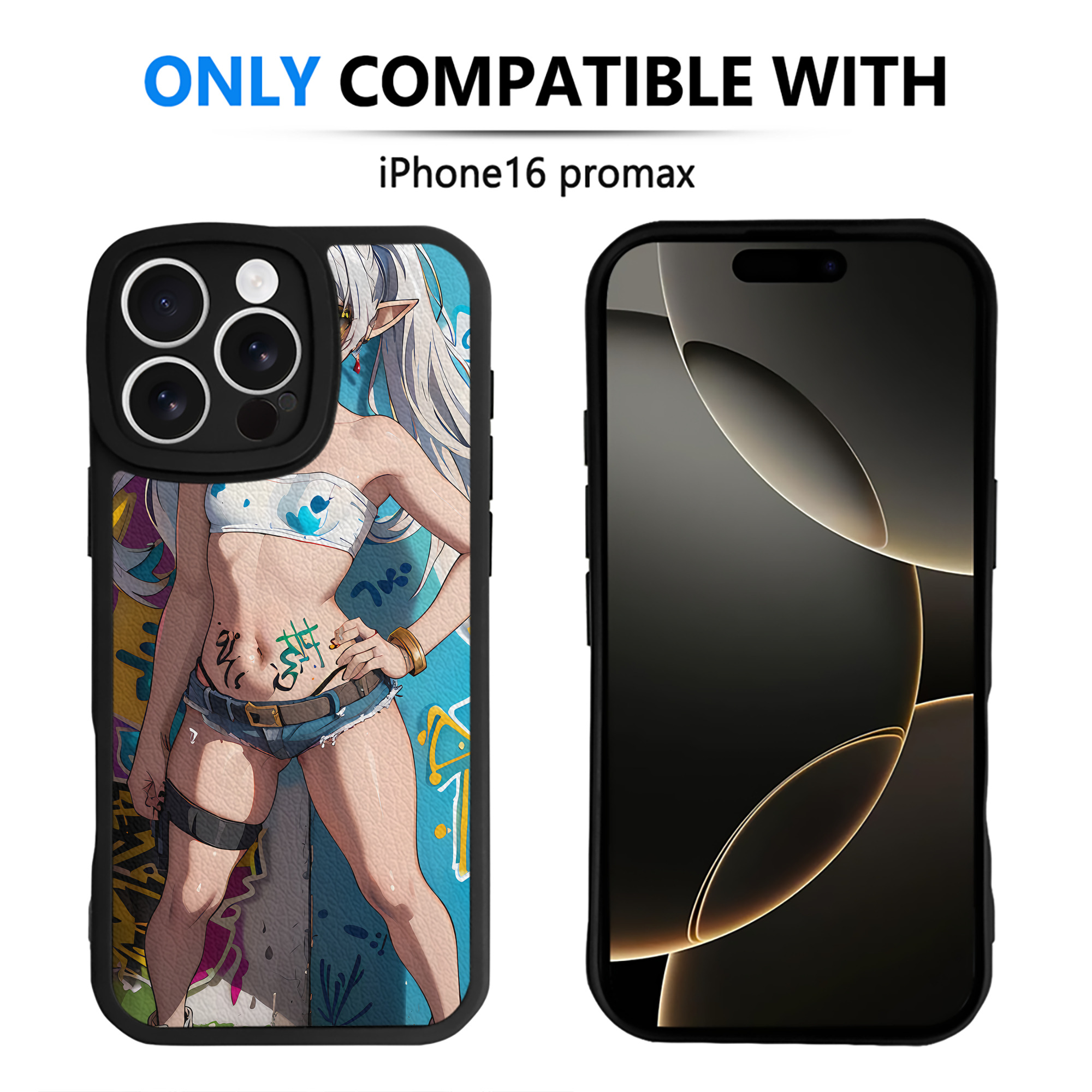 （画像用） 葬送のフリーレン Frieren 【iPhone 16シリーズ対応】シリコンスマホケース（レザー調） 材質：シリコン